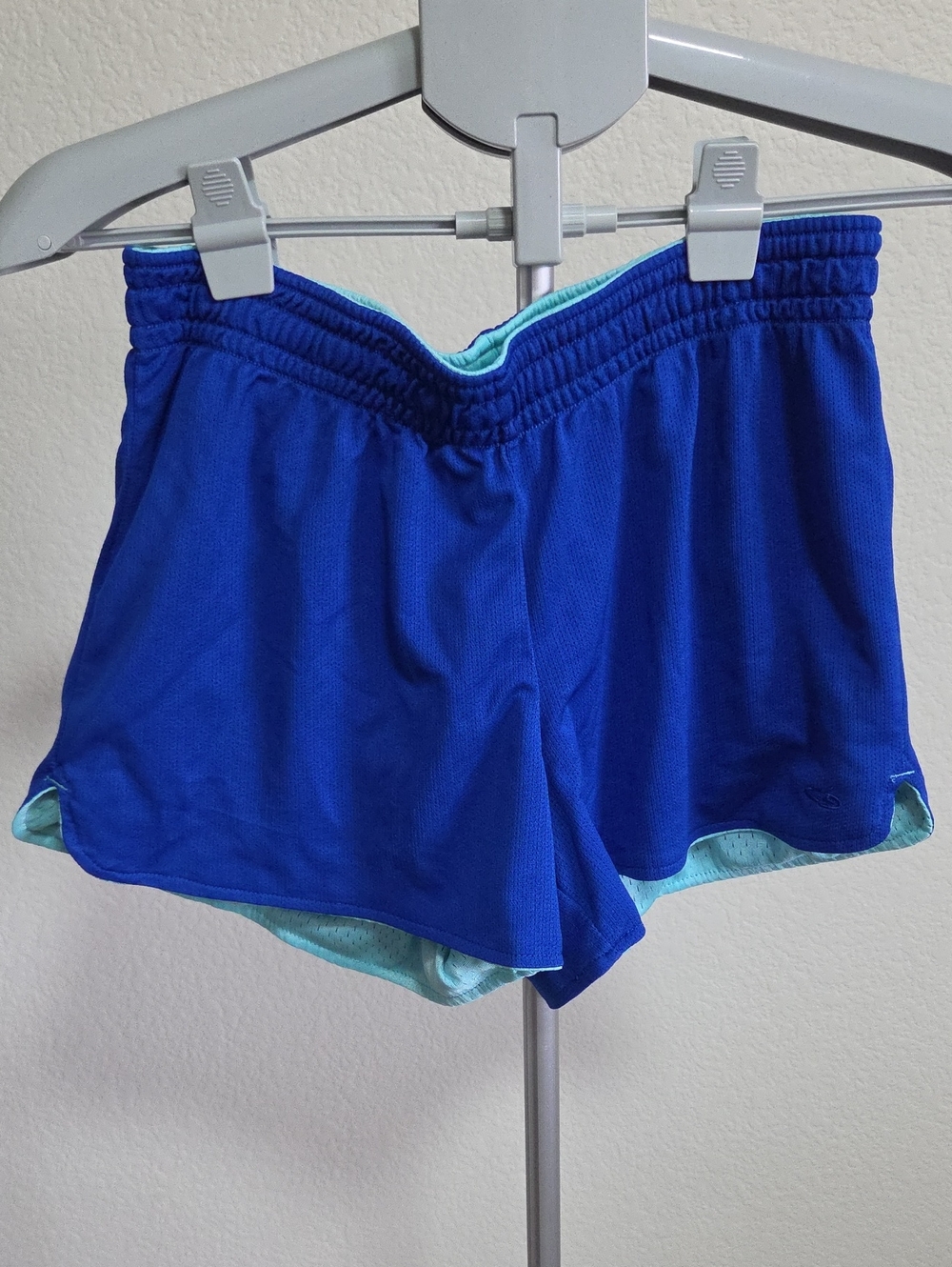 Women’s Blue Double-Layer Athletic Shorts